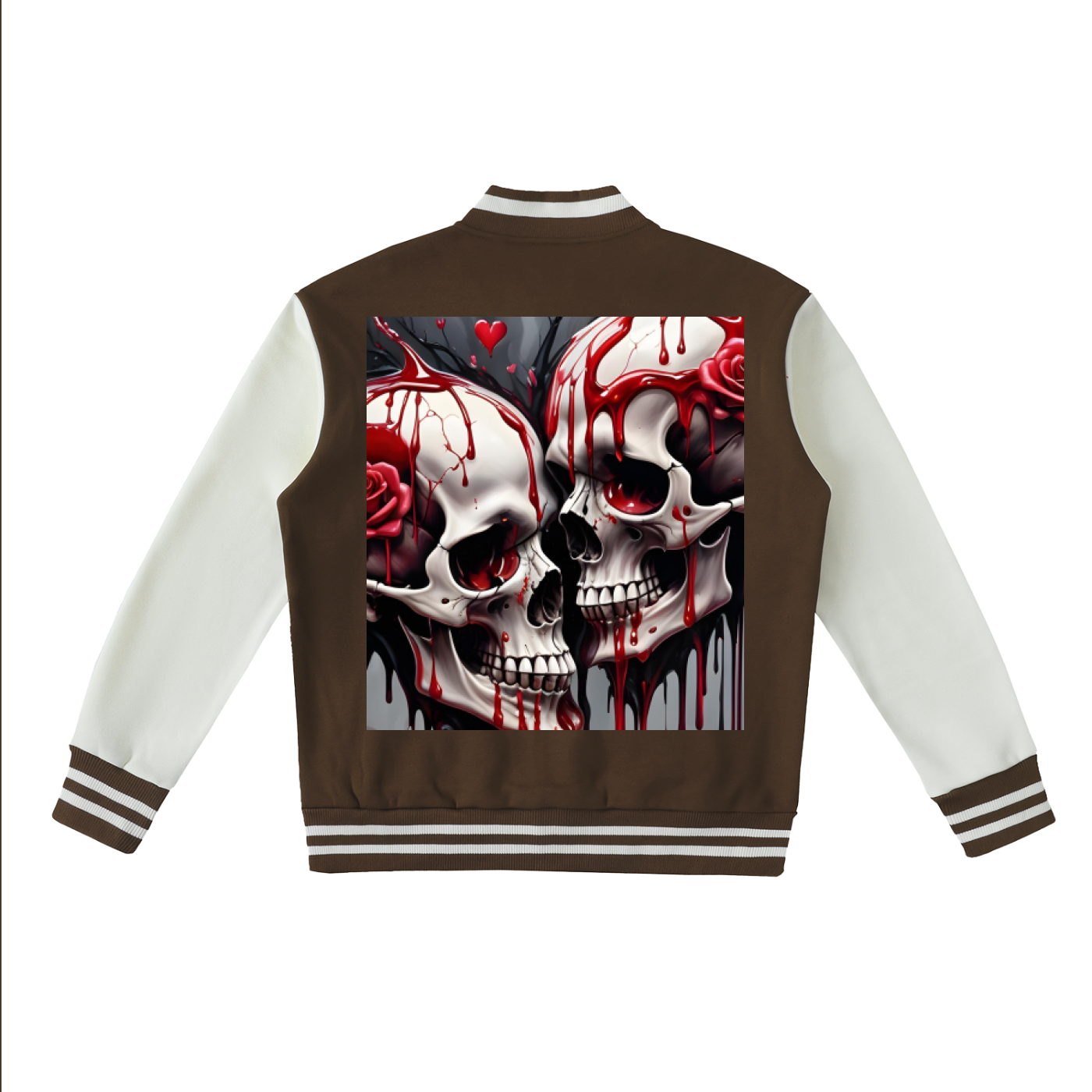 Two-Tone Fleeced Varsity Jacket