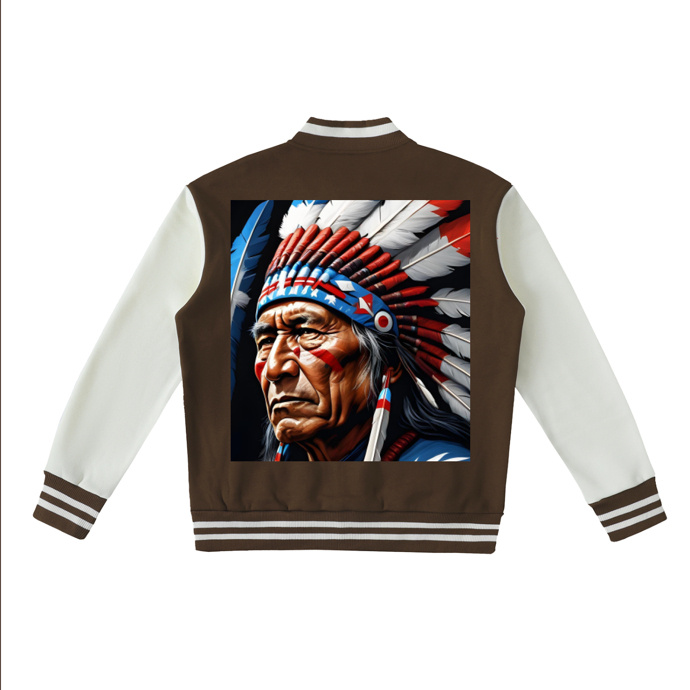 Two-Tone Fleeced Varsity Jacket