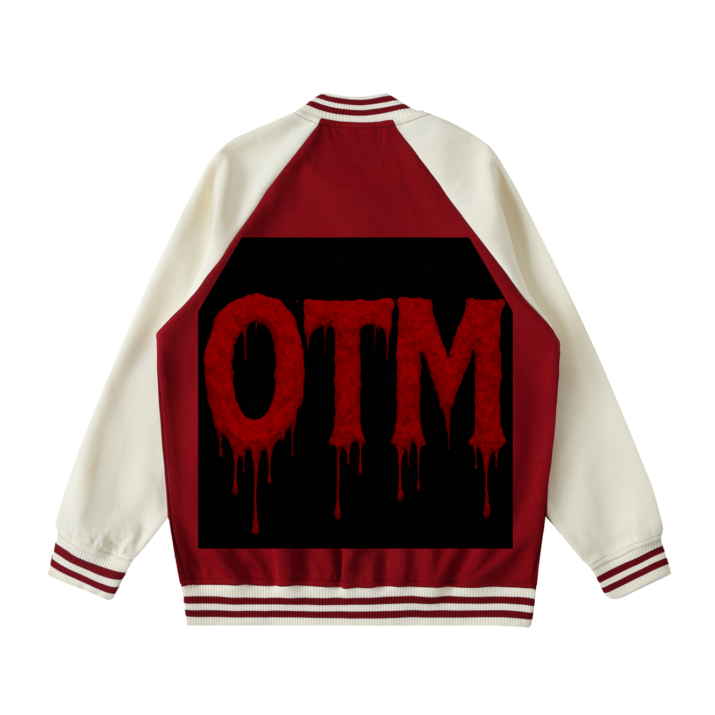 Two Tone Raglan Sleeve Varsity Jacket