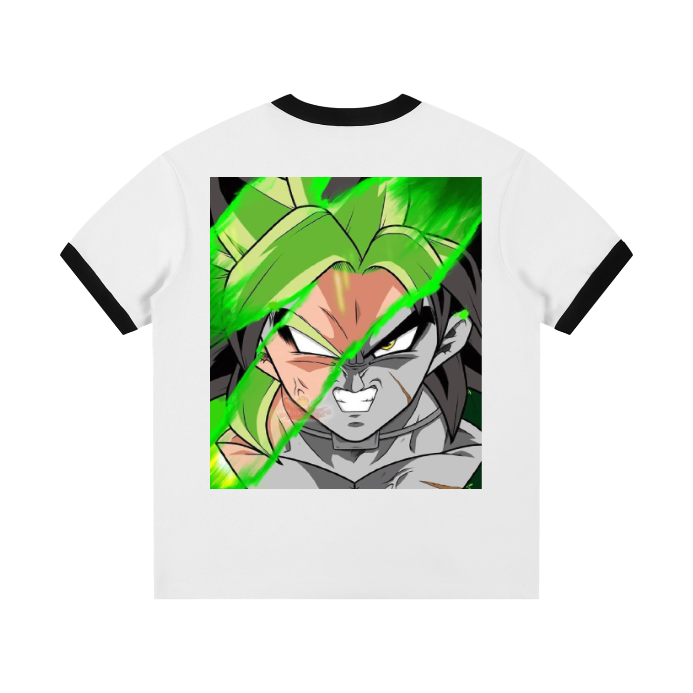 Contrast Edge Ribbed Crewneck T-Shirt