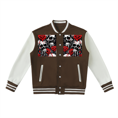 Two-Tone Fleeced Varsity Jacket