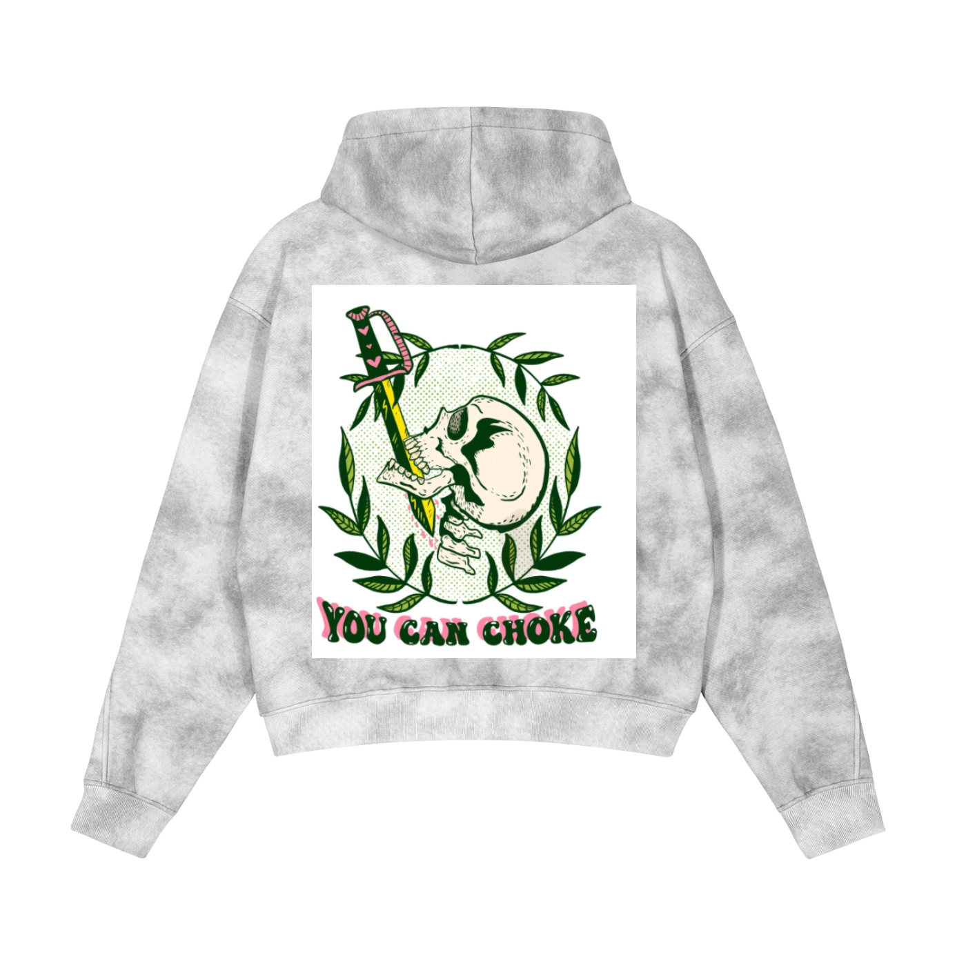 Dirty Washed Boxy Zip-up Fleece Hoodie