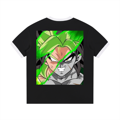 Contrast Edge Ribbed Crewneck T-Shirt