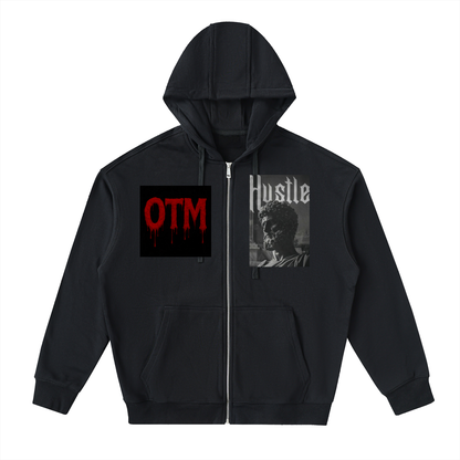 Drop-Shoulder Zip Up Hoodie - Relaxed Fit Streetwear