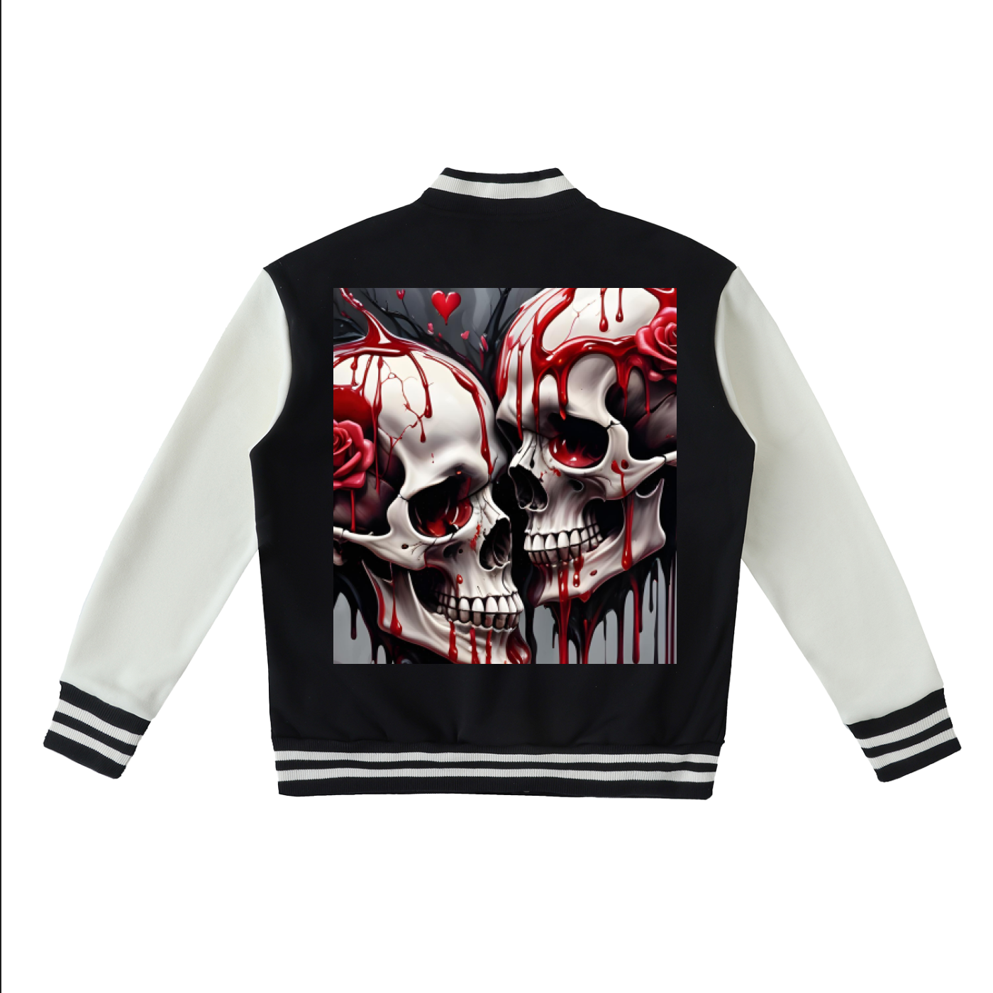 Two-Tone Fleeced Varsity Jacket