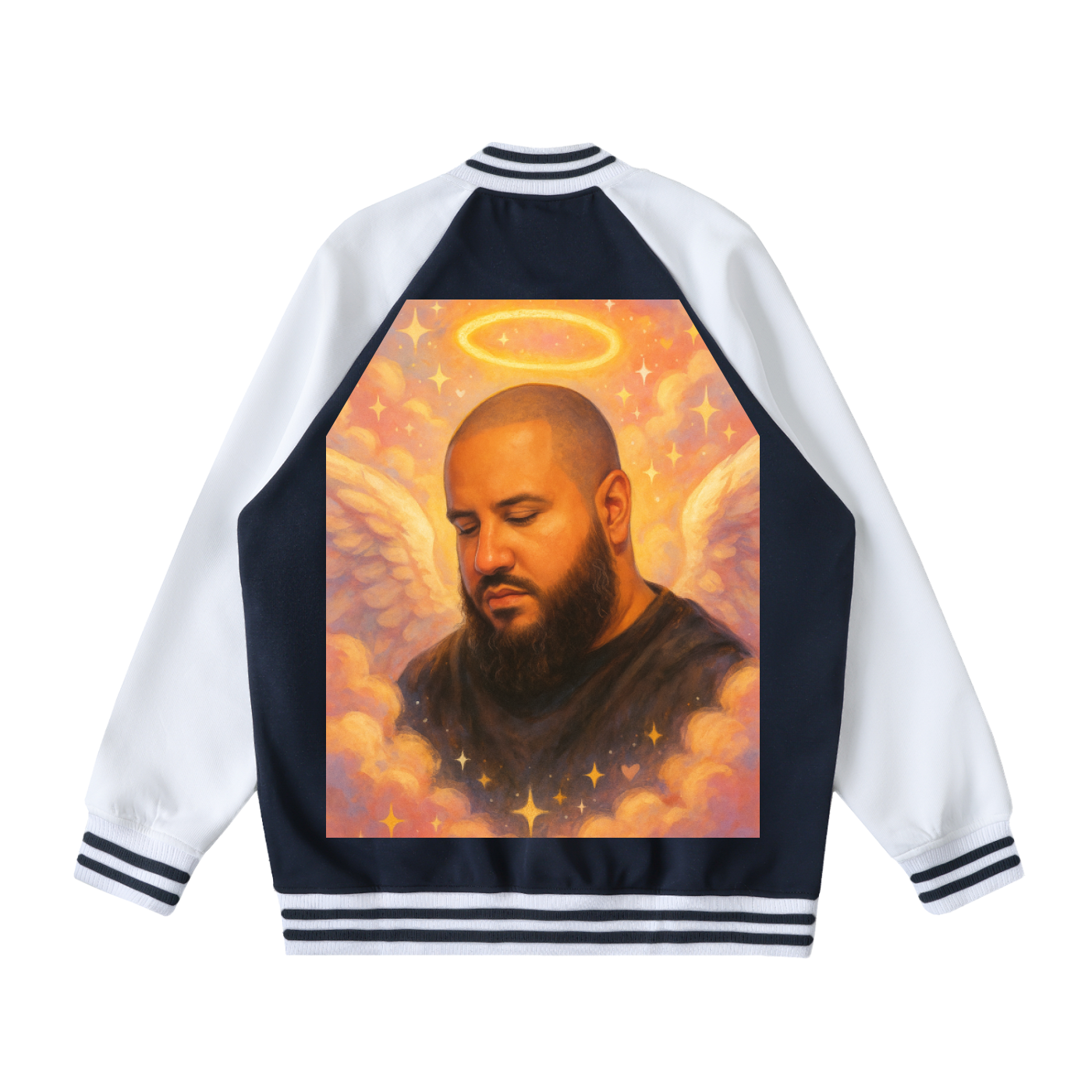 Two Tone Raglan Sleeve Varsity Jacket