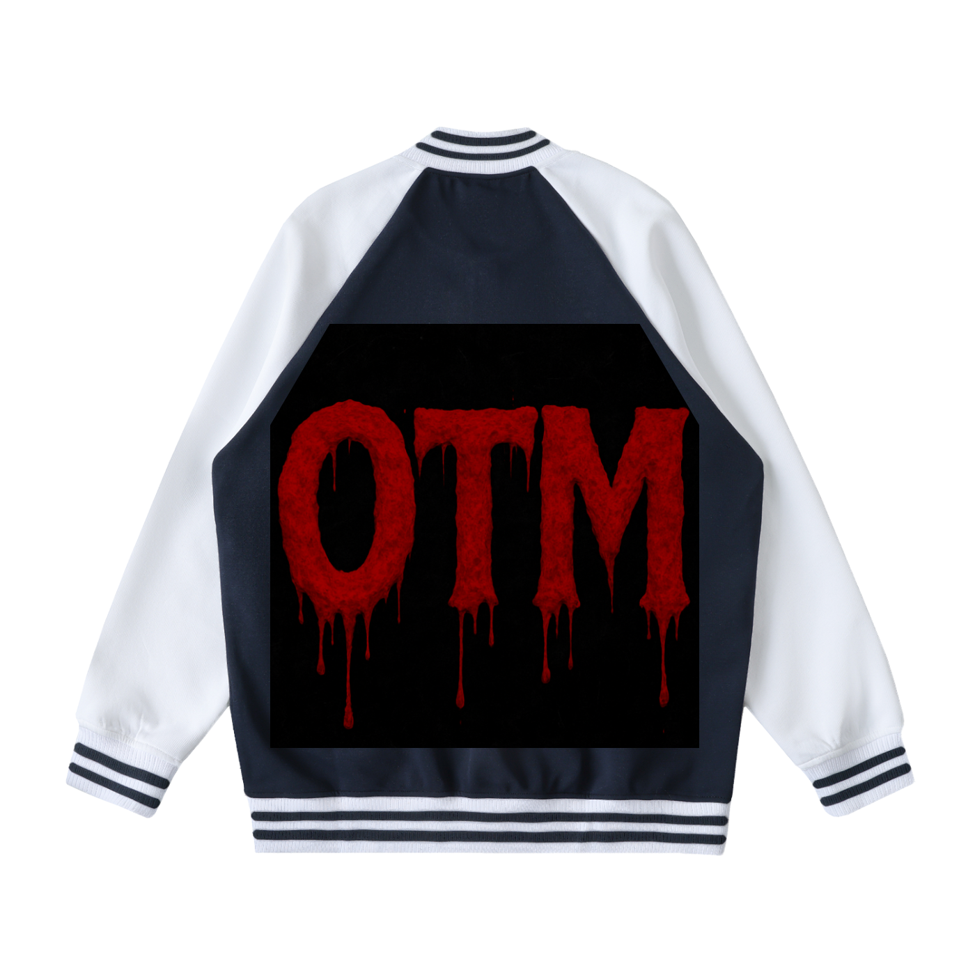 Two Tone Raglan Sleeve Varsity Jacket