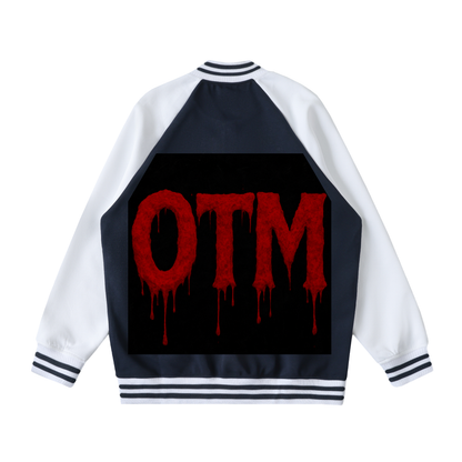 Two Tone Raglan Sleeve Varsity Jacket