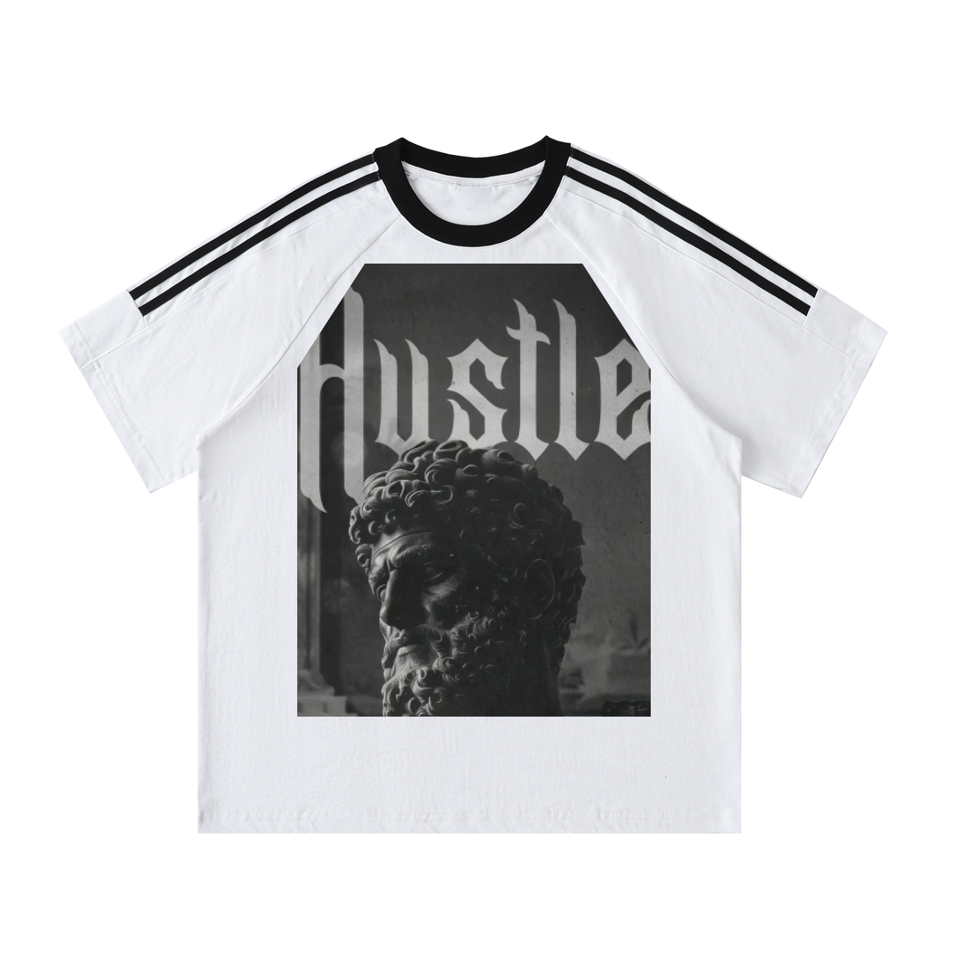 Contrast Tape Crewneck Cotton T-Shirt