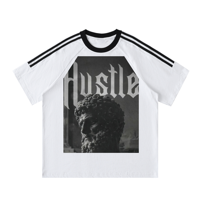 Contrast Tape Crewneck Cotton T-Shirt