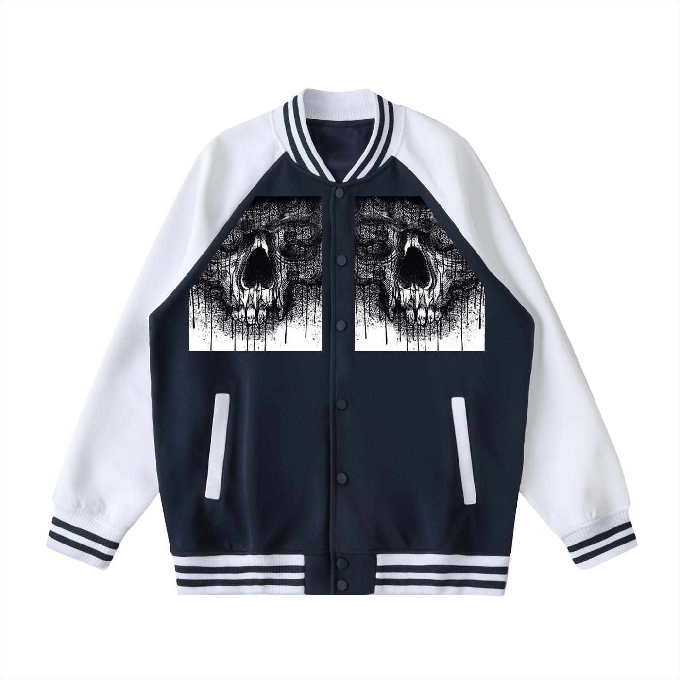 Premium Two-Tone Raglan Varsity Jacket - Unisex Streetwear