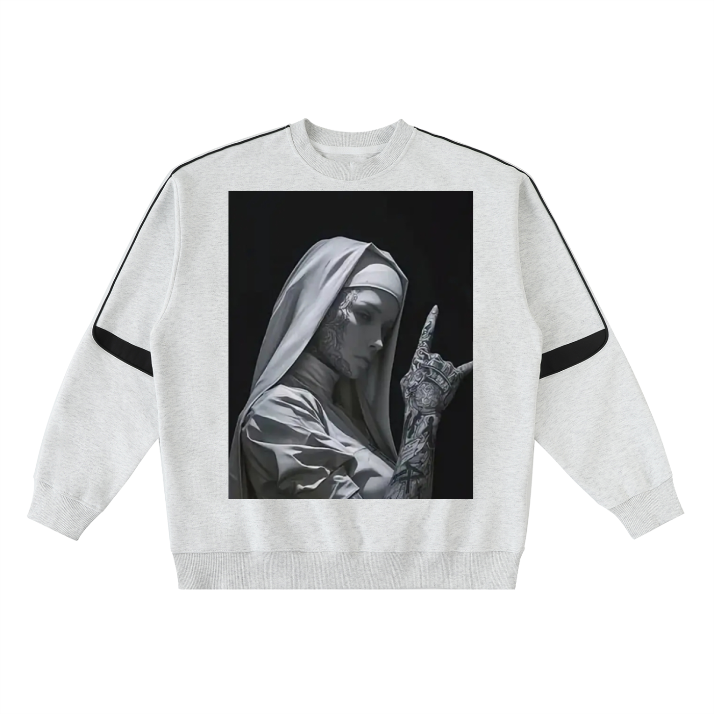 Oversized Crewneck Taped Sweatshirt