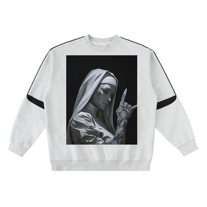 Oversized Crewneck Taped Sweatshirt