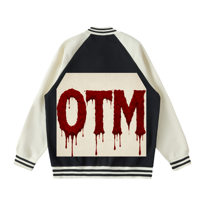 Two Tone Raglan Sleeve Varsity Jacket