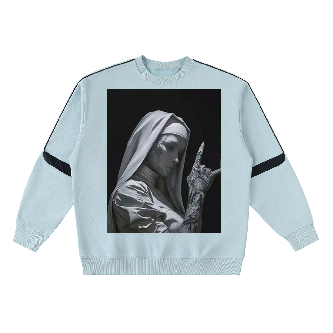 Oversized Crewneck Taped Sweatshirt