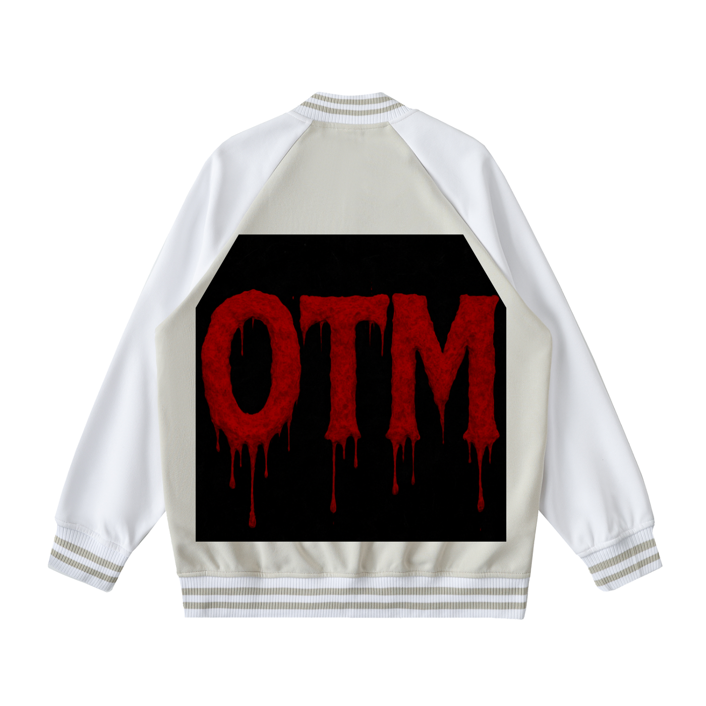 Two Tone Raglan Sleeve Varsity Jacket