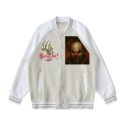Two Tone Raglan Sleeve Varsity Jacket