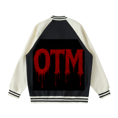 Two Tone Raglan Sleeve Varsity Jacket