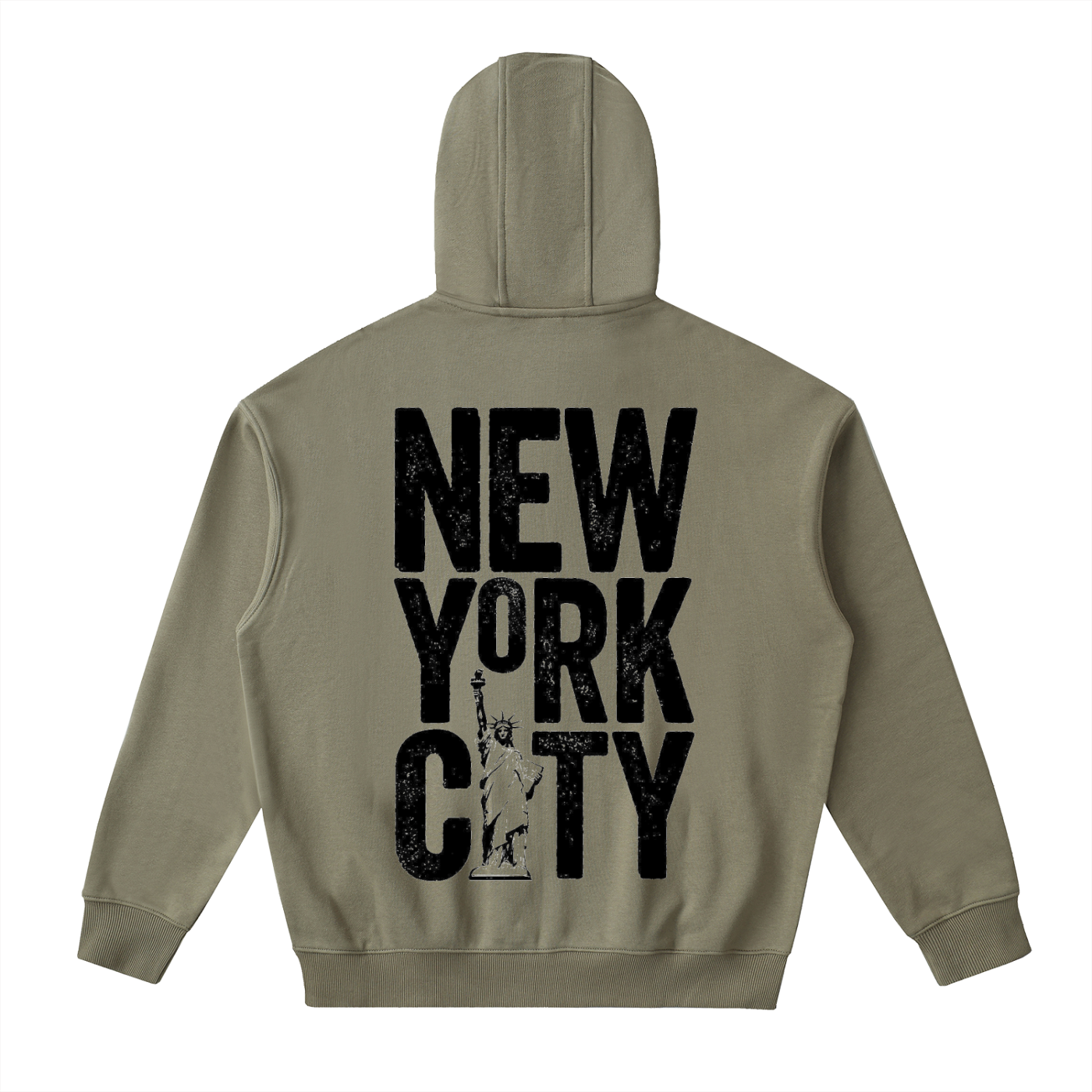 Drop-Shoulder Zip Up Hoodie