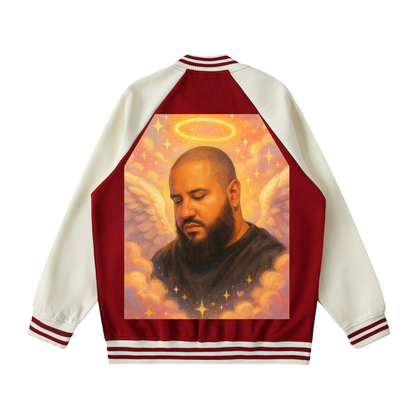Two Tone Raglan Sleeve Varsity Jacket