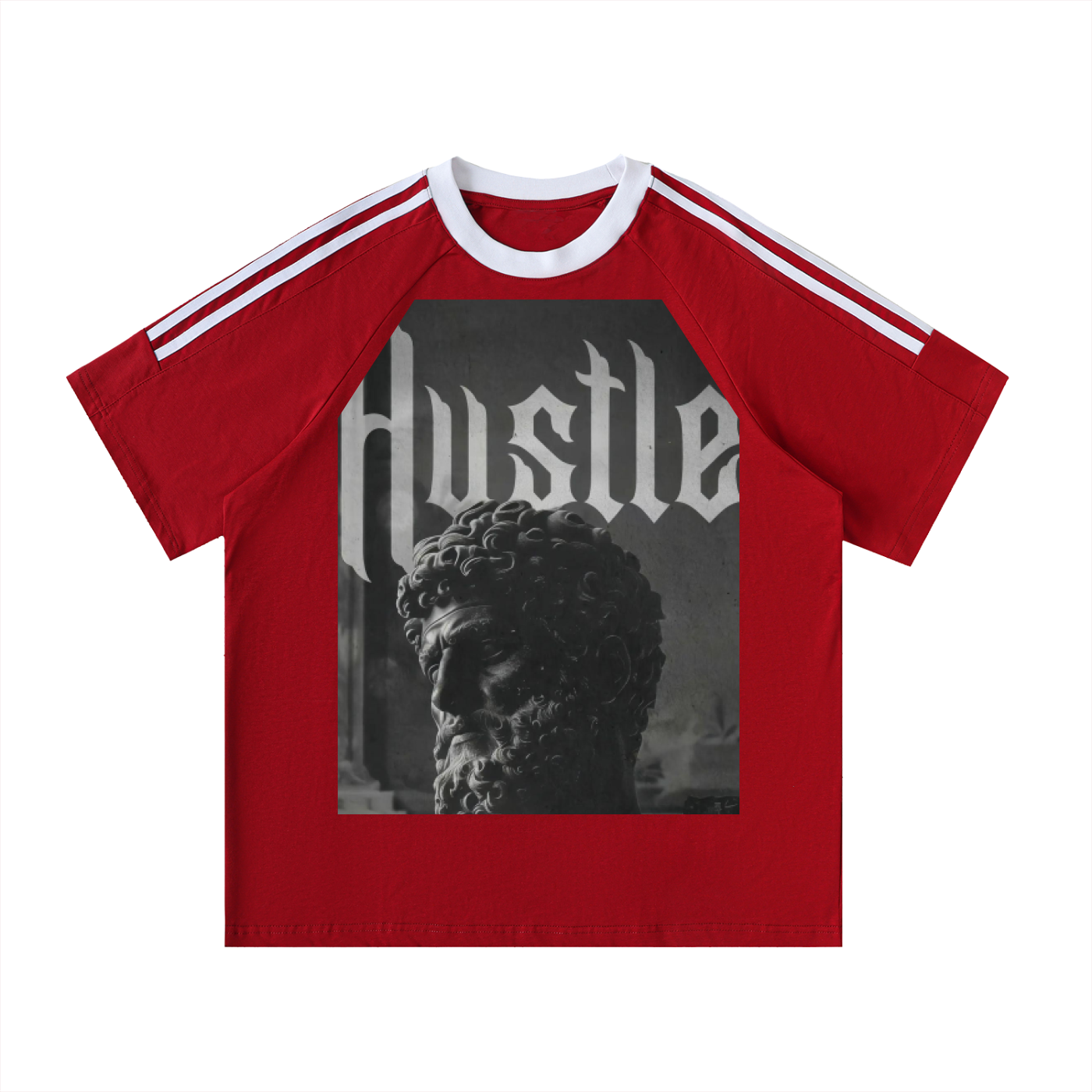 Contrast Tape Crewneck Cotton T-Shirt