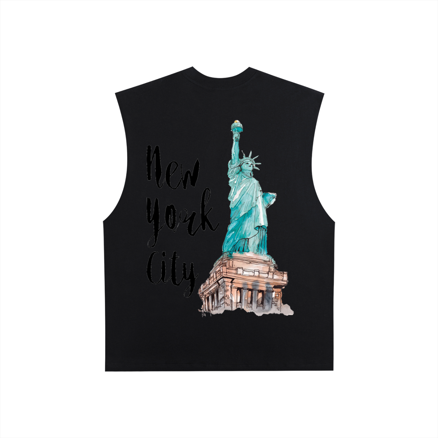 Raw Edge Cotton Tank Top