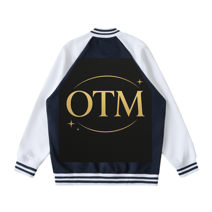 Two Tone Raglan Sleeve Varsity Jacket