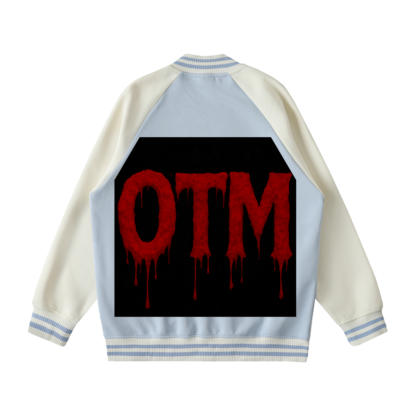 Two Tone Raglan Sleeve Varsity Jacket