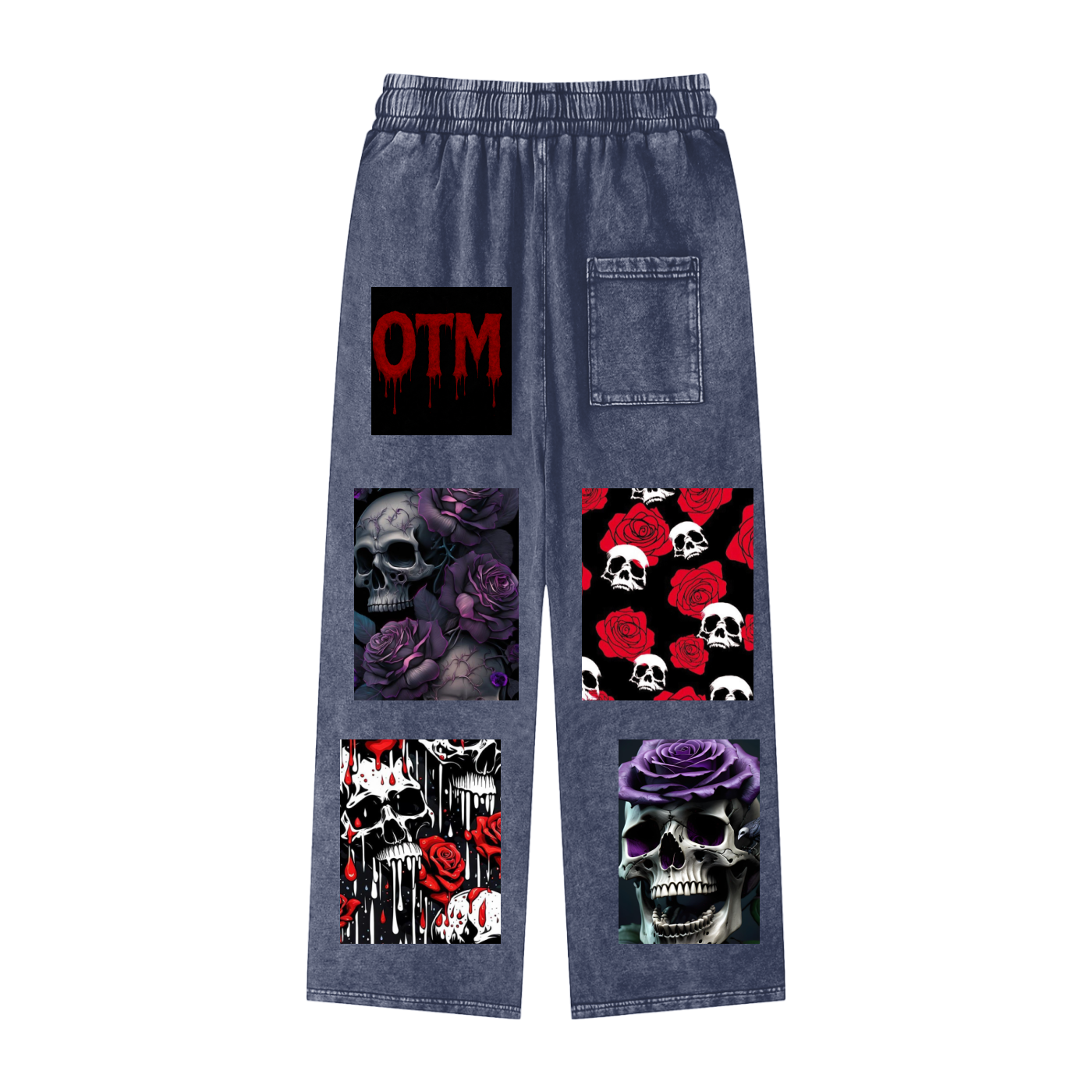 Acid Wash Straight Leg Pants - 360 GSM