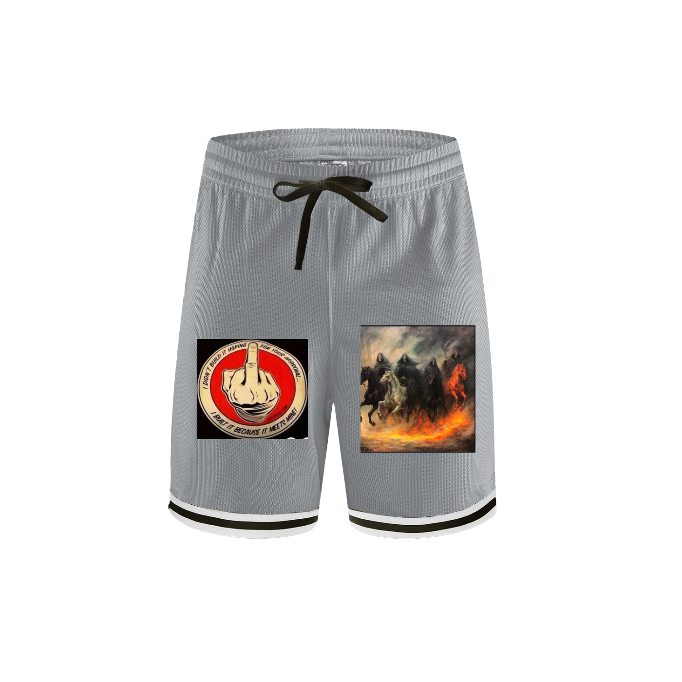 Classic Stripe Trim Basketball Shorts - Athletic Performance