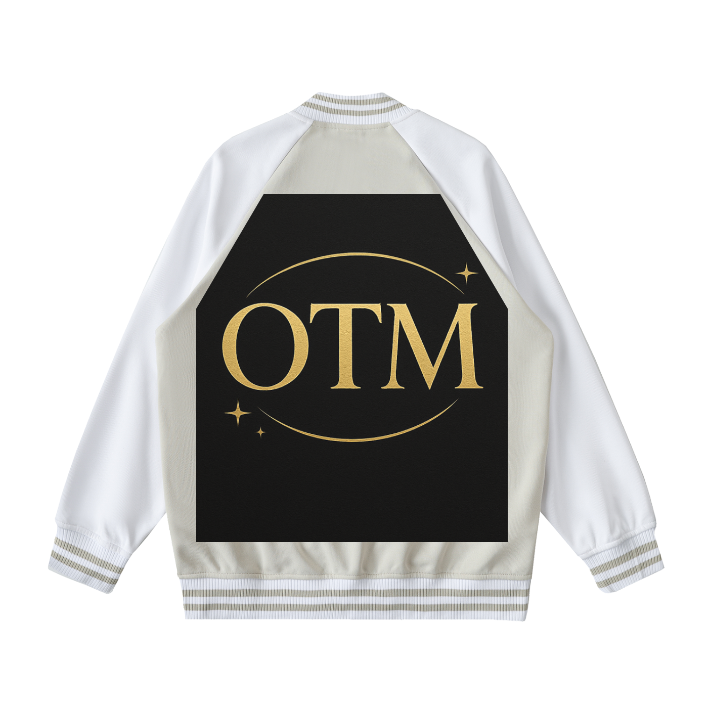 Two Tone Raglan Sleeve Varsity Jacket