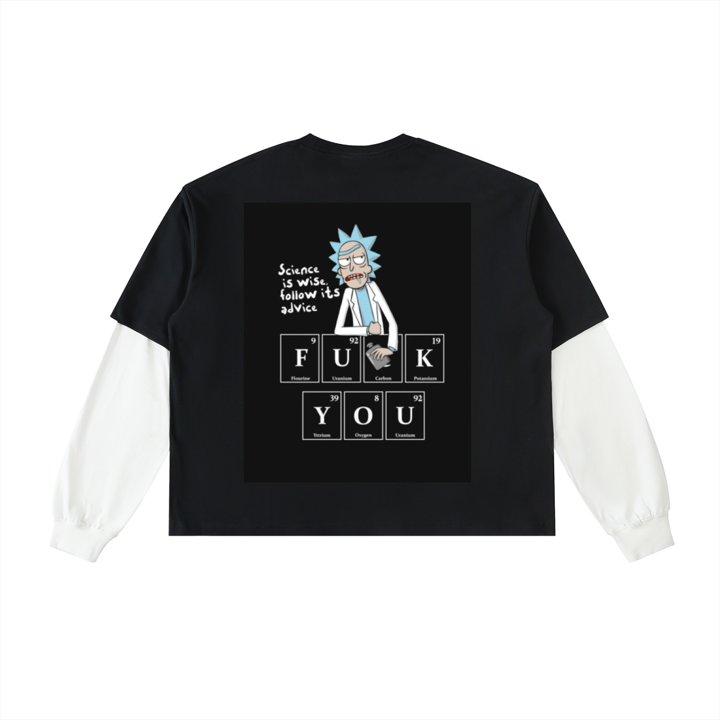 Layered Contrast Sleeve Cotton T-Shirt