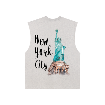 Raw Edge Cotton Tank Top