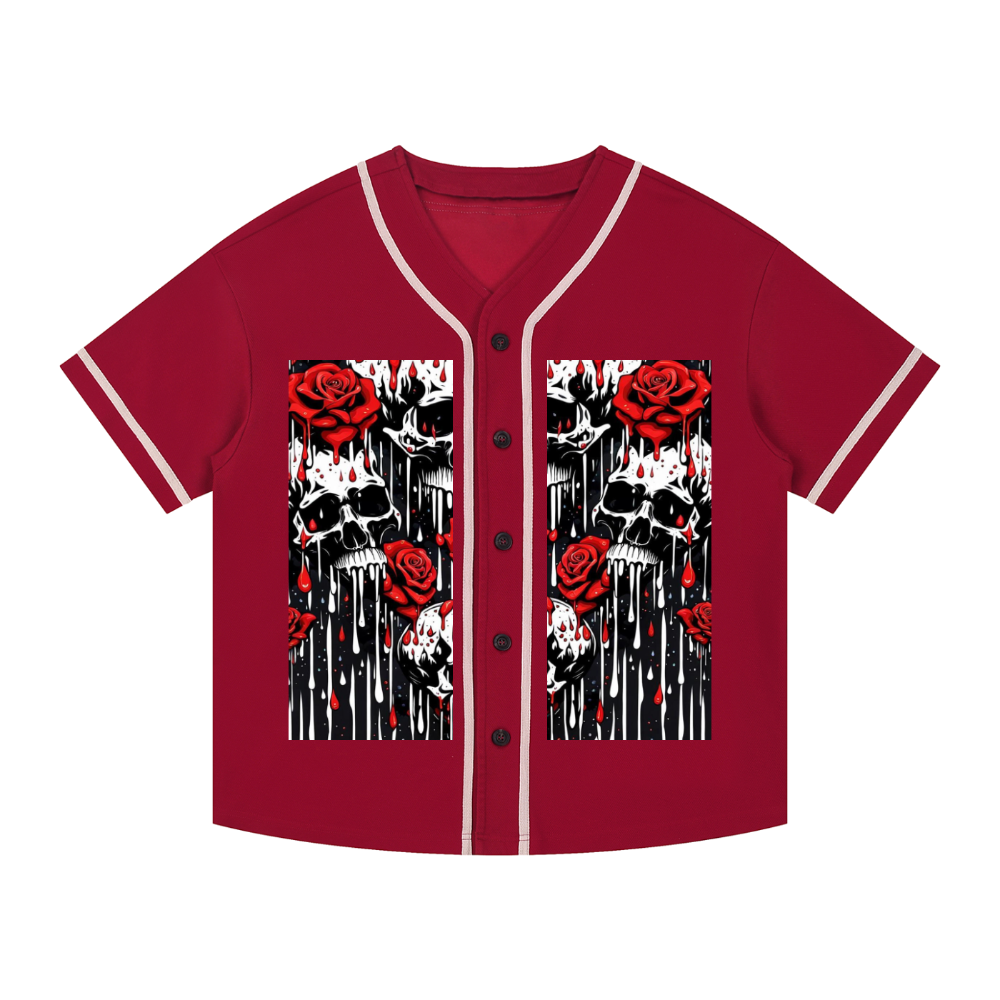 Contrast Piped Button-Up Jersey