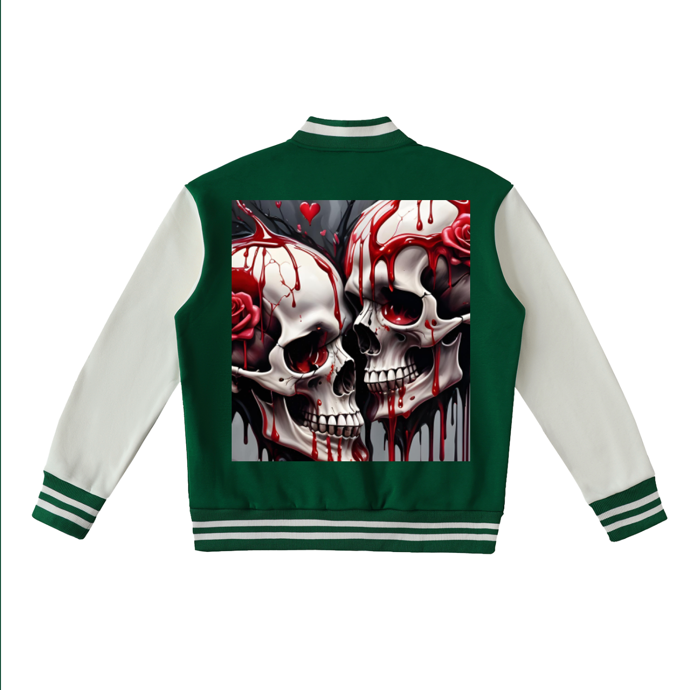 Two-Tone Fleeced Varsity Jacket