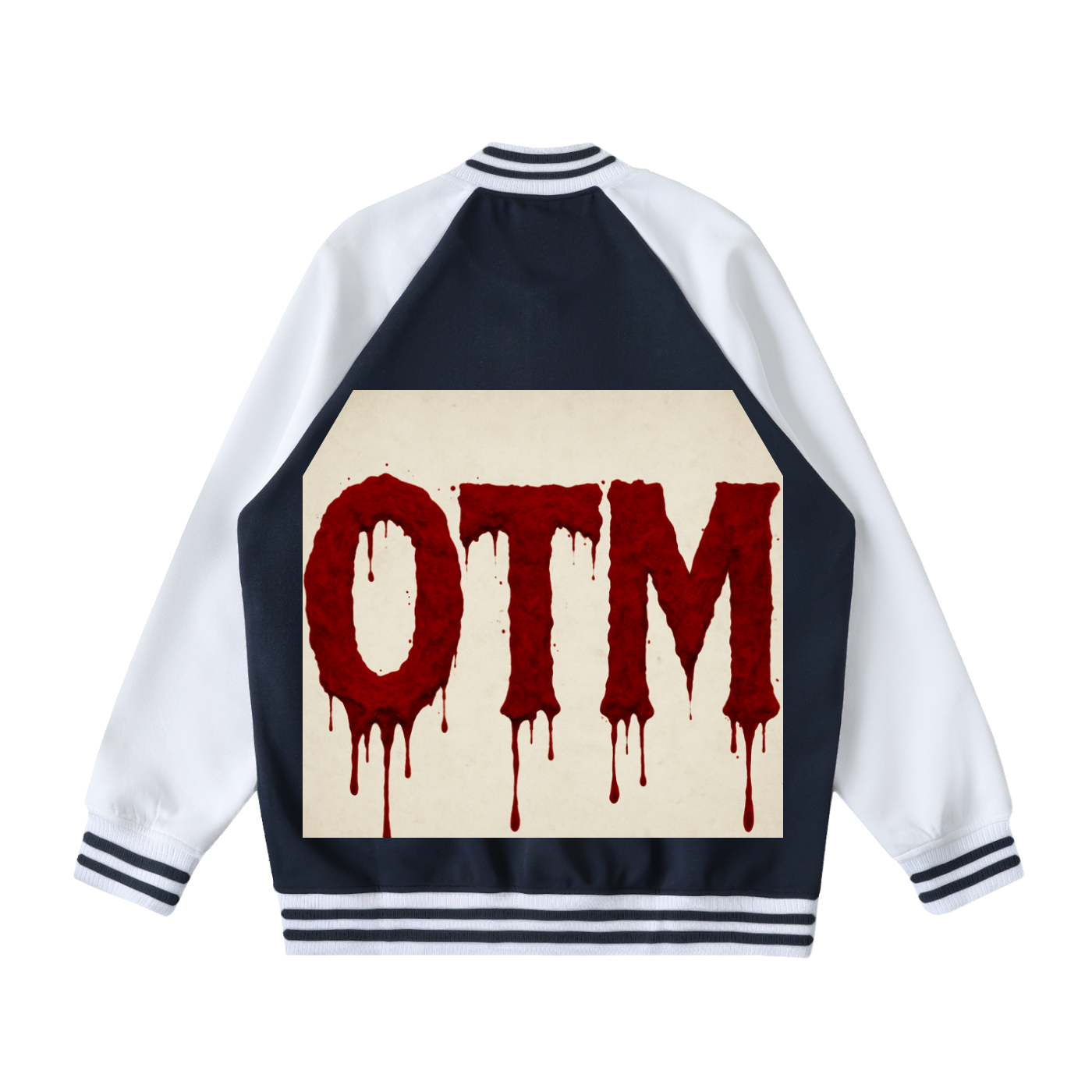 Two Tone Raglan Sleeve Varsity Jacket
