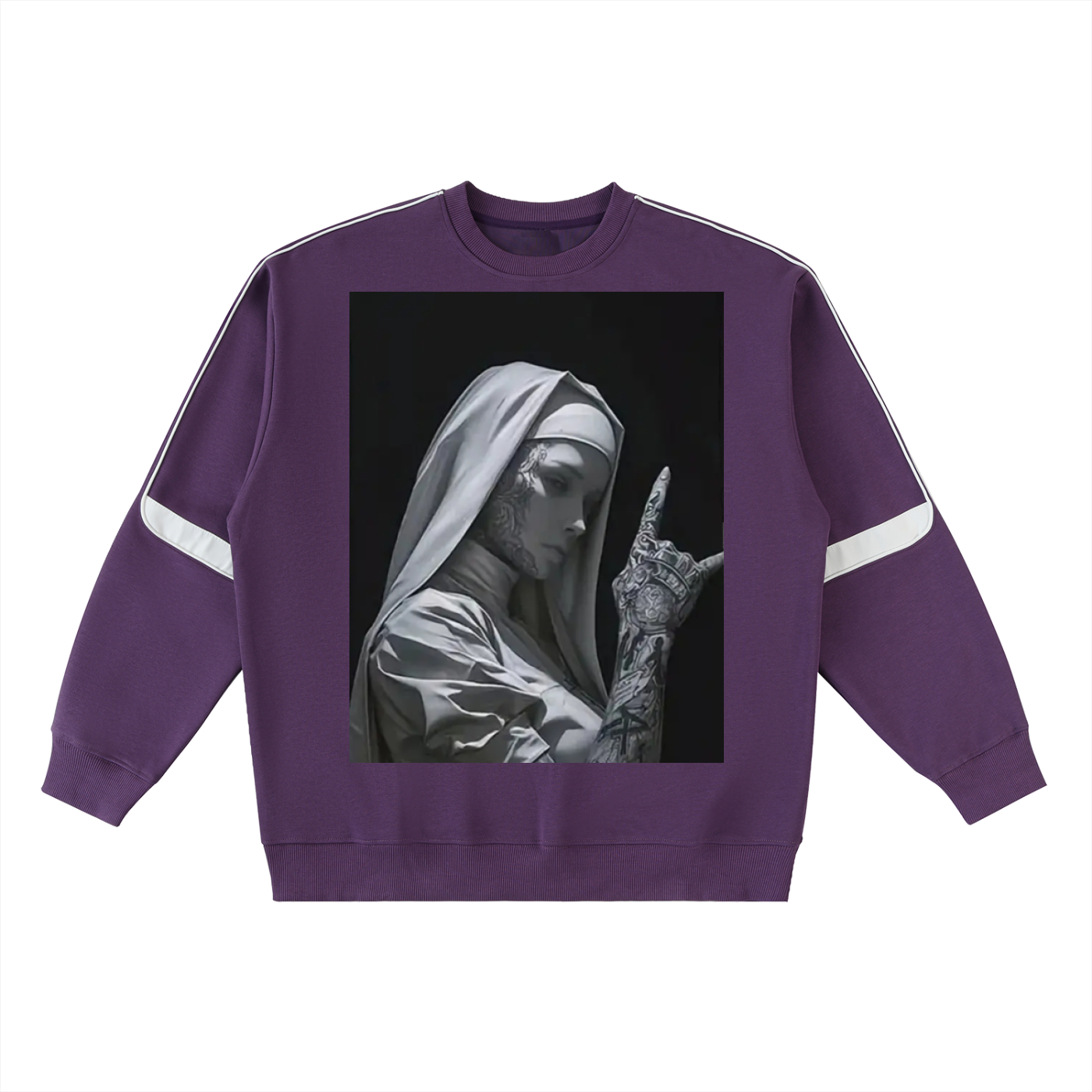 Oversized Crewneck Taped Sweatshirt