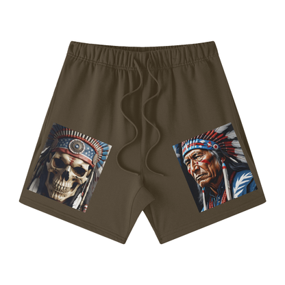 Streetwear Unisex Heavyweight Earth Tone Loose Fit FOG 100% Cotton Shorts