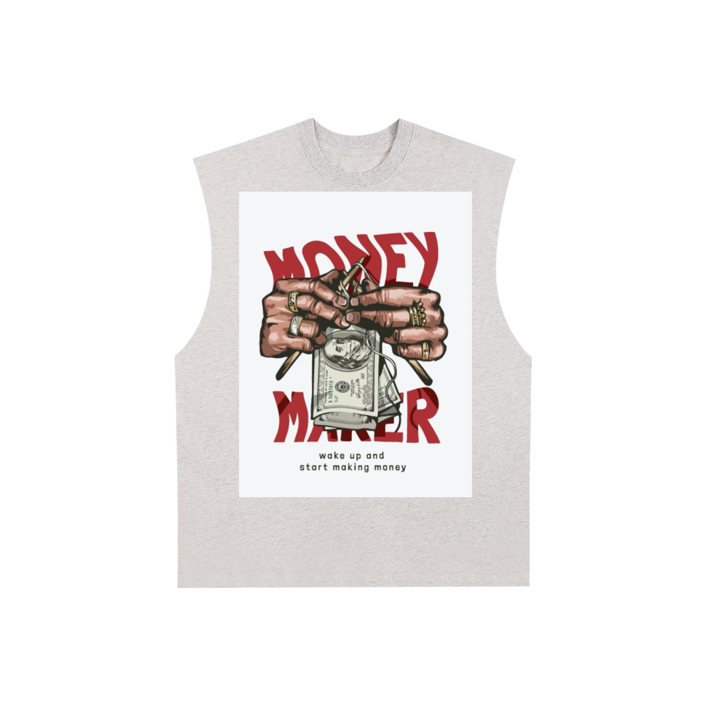 Raw Edge Cotton Tank Top