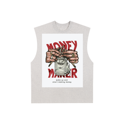 Raw Edge Cotton Tank Top
