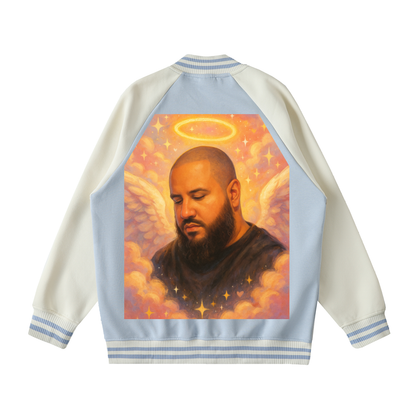 Two Tone Raglan Sleeve Varsity Jacket