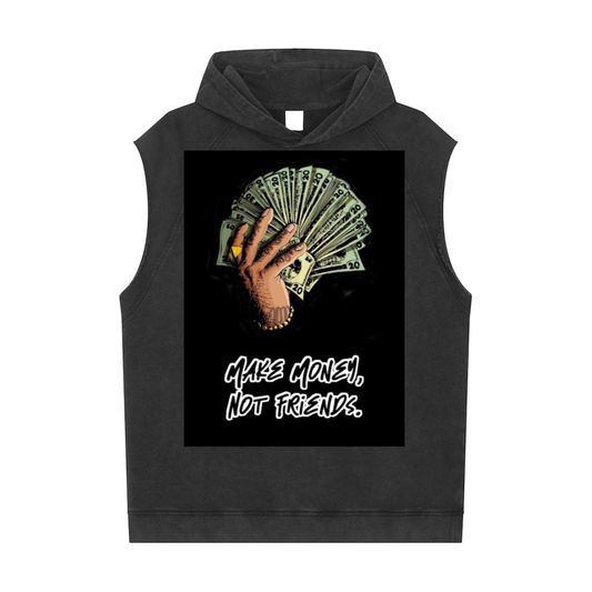 Snow Washed Sleeveless Hoodie