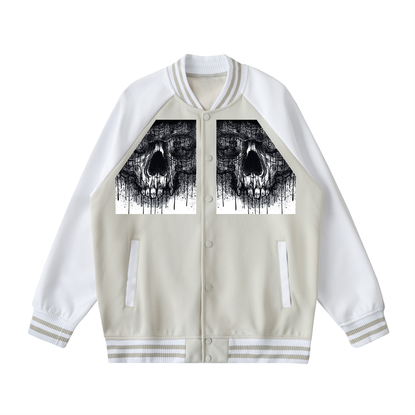Premium Two-Tone Raglan Varsity Jacket - Unisex Streetwear
