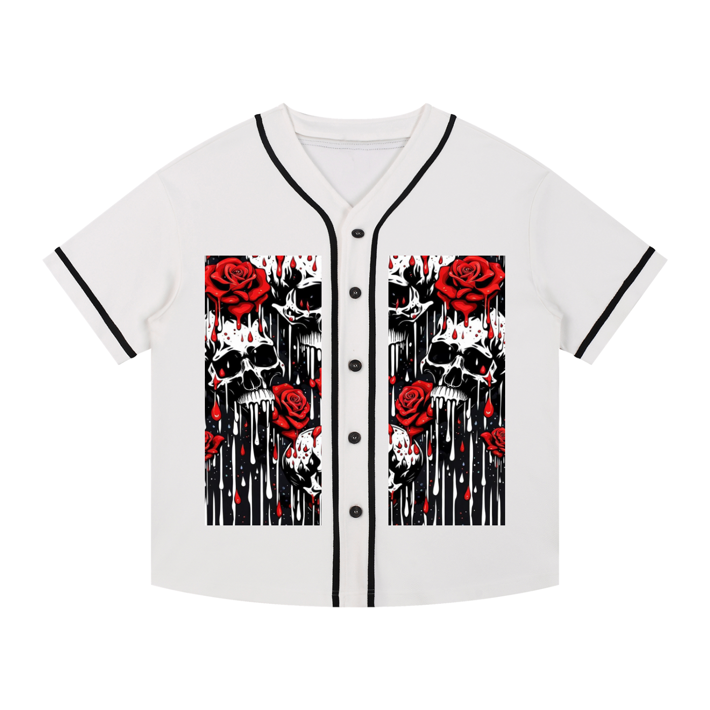 Contrast Piped Button-Up Jersey