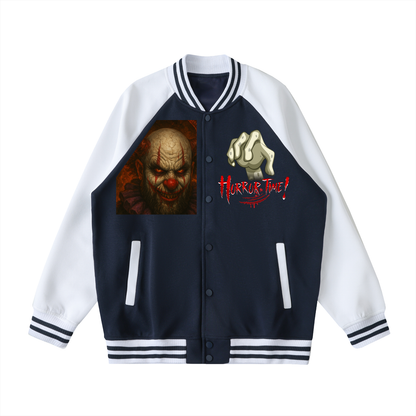 Two Tone Raglan Sleeve Varsity Jacket
