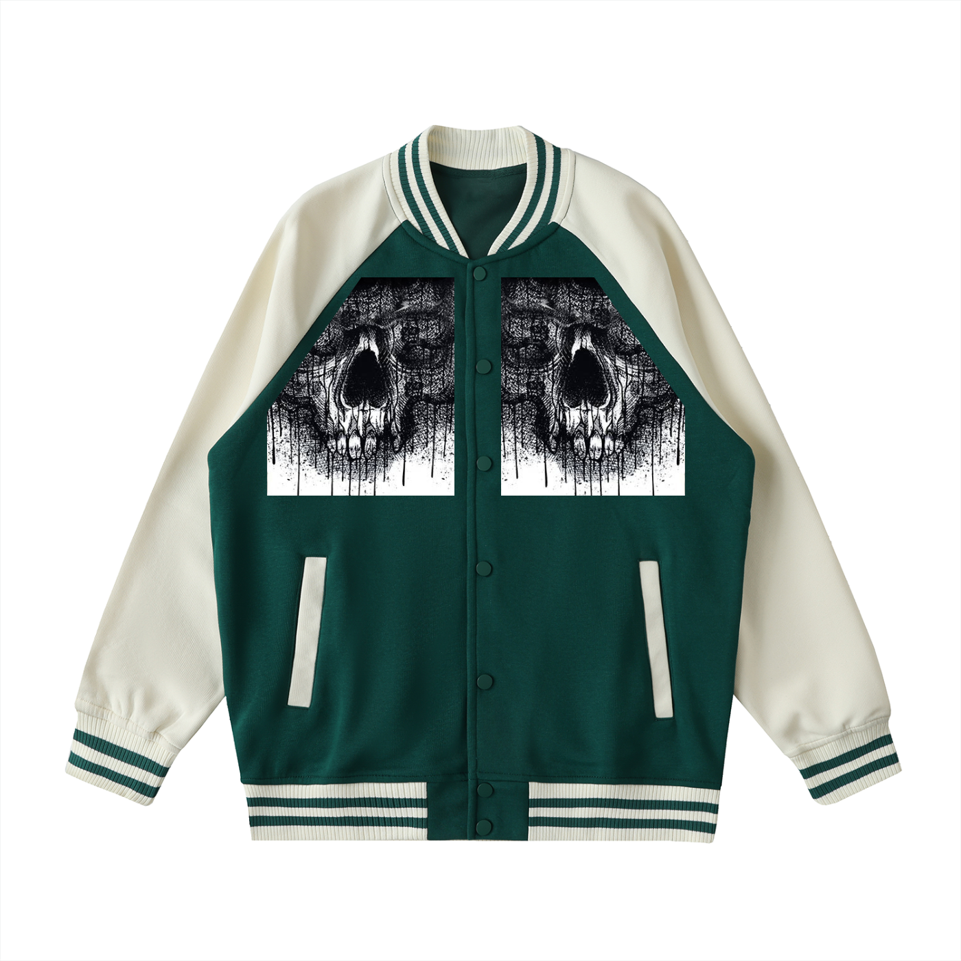 Premium Two-Tone Raglan Varsity Jacket - Unisex Streetwear