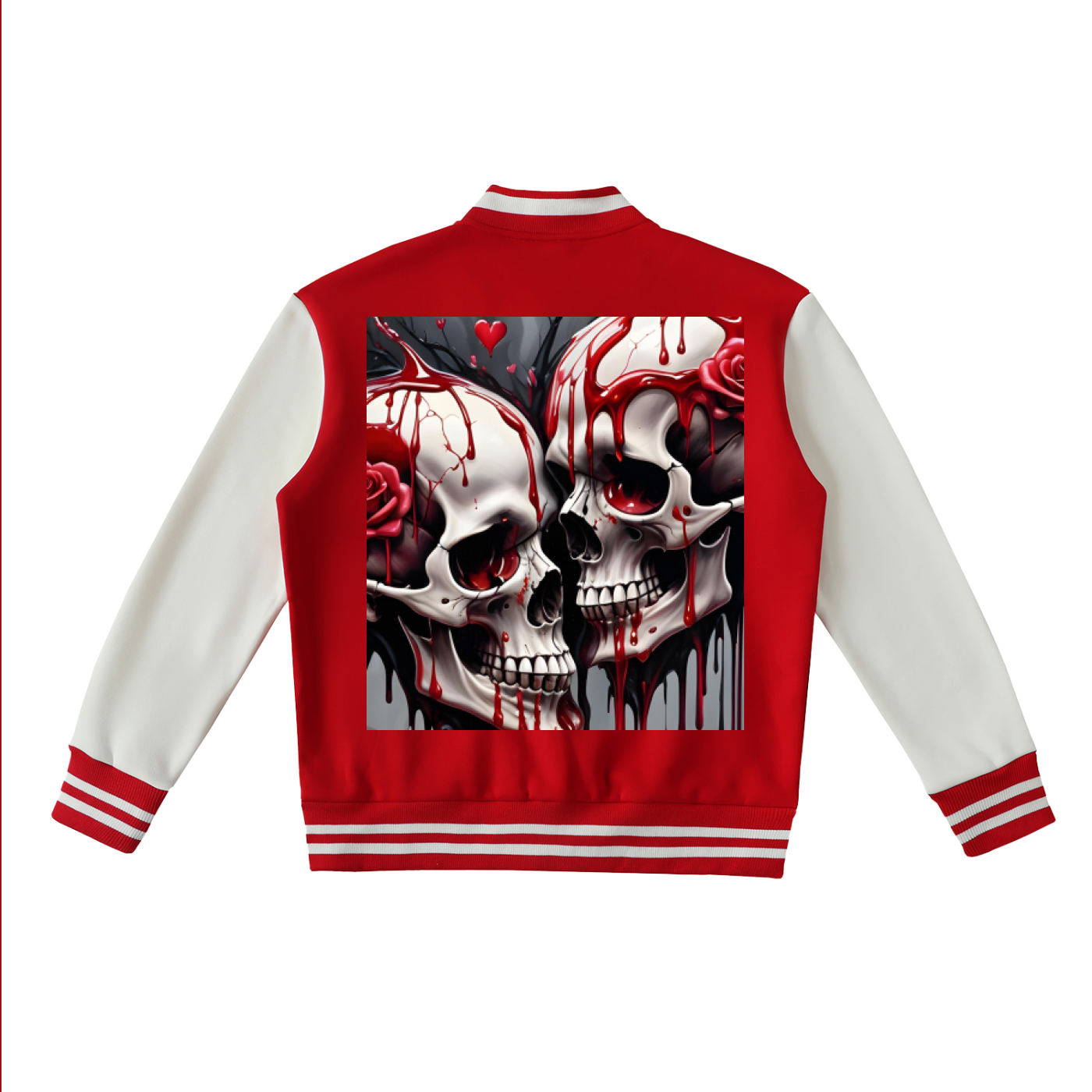 Two-Tone Fleeced Varsity Jacket