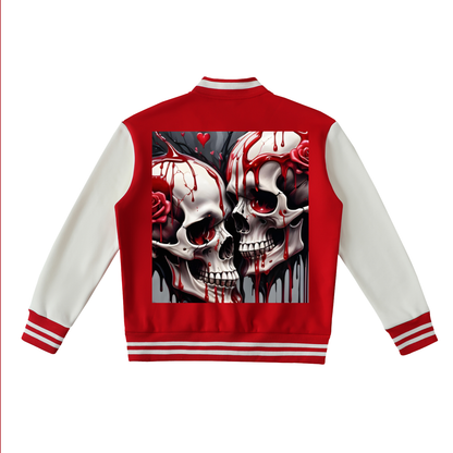 Two-Tone Fleeced Varsity Jacket