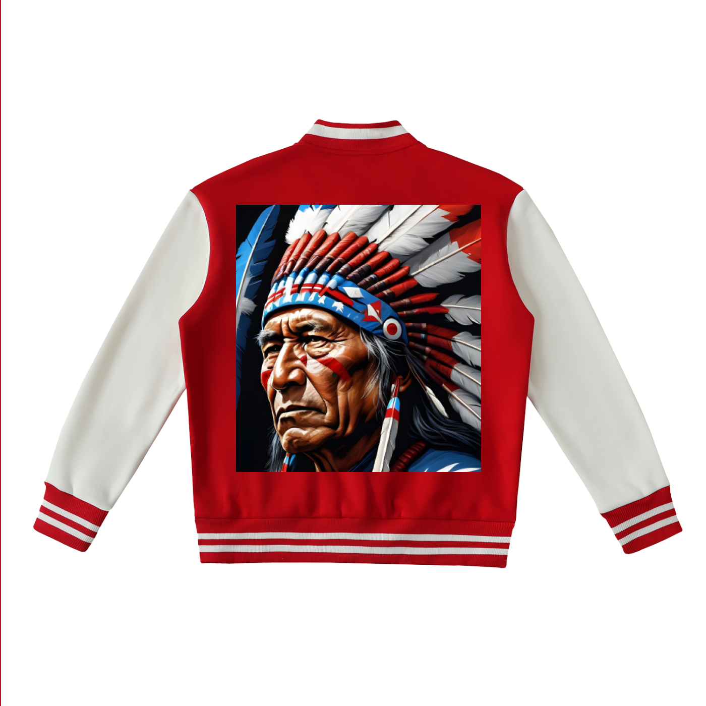 Two-Tone Fleeced Varsity Jacket