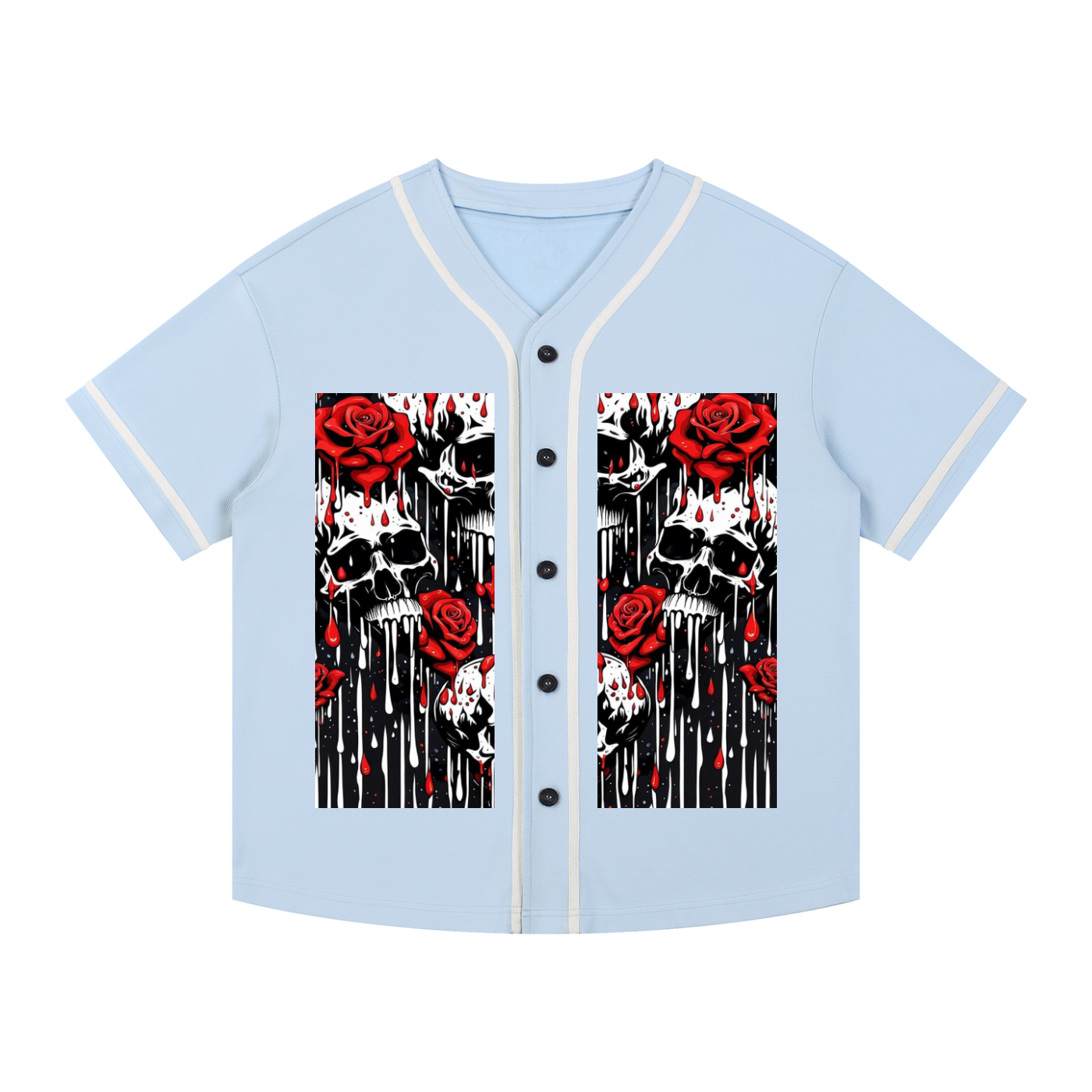 Contrast Piped Button-Up Jersey